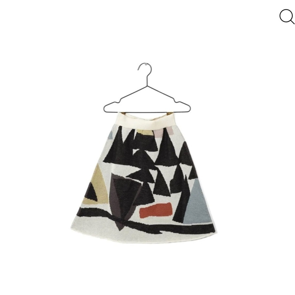 Geometric Print Kids A-Line Skirt by designer Wolf and Rita
